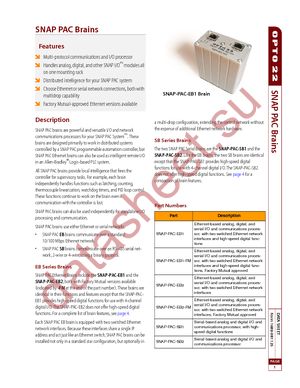 SNAP-PAC-SB1 datasheet  